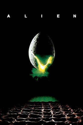 Alien (1979) theatrical poster — the egg with green glow and the 'ALIEN' wordmark