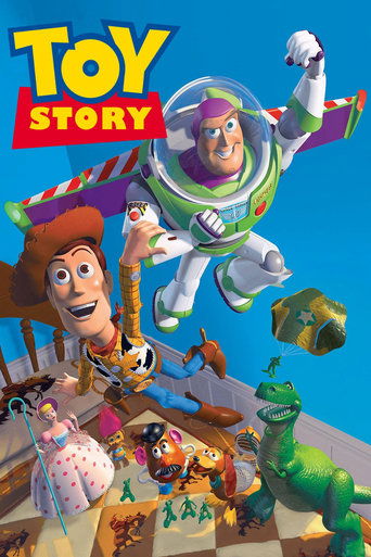 Toy Story (1995) theatrical poster — Woody, Buzz Lightyear and the toys